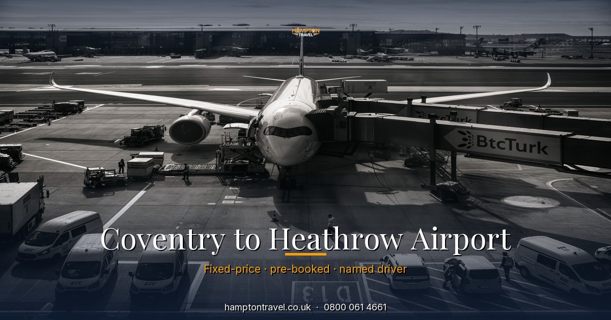 Coventry to Heathrow Airport private hire transfer — Hampton Travel