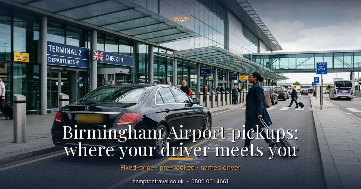 Birmingham Airport pickups: where your driver meets you
