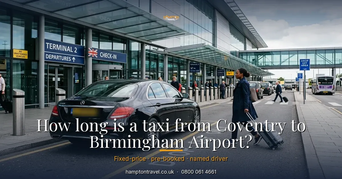How long is a taxi from Coventry to Birmingham Airport?